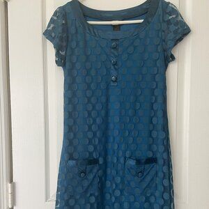 Teal Polka Dot Dress by EnFocus Studio